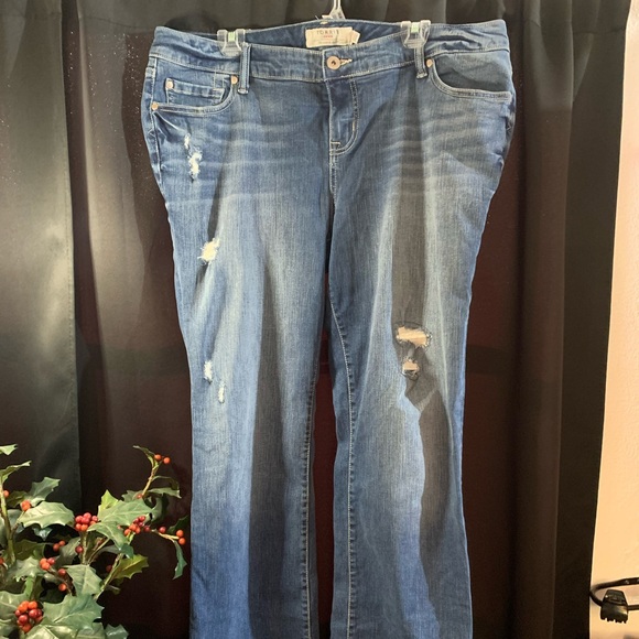 Torrid Denim 18T Distressed Boot Cut Jeans
